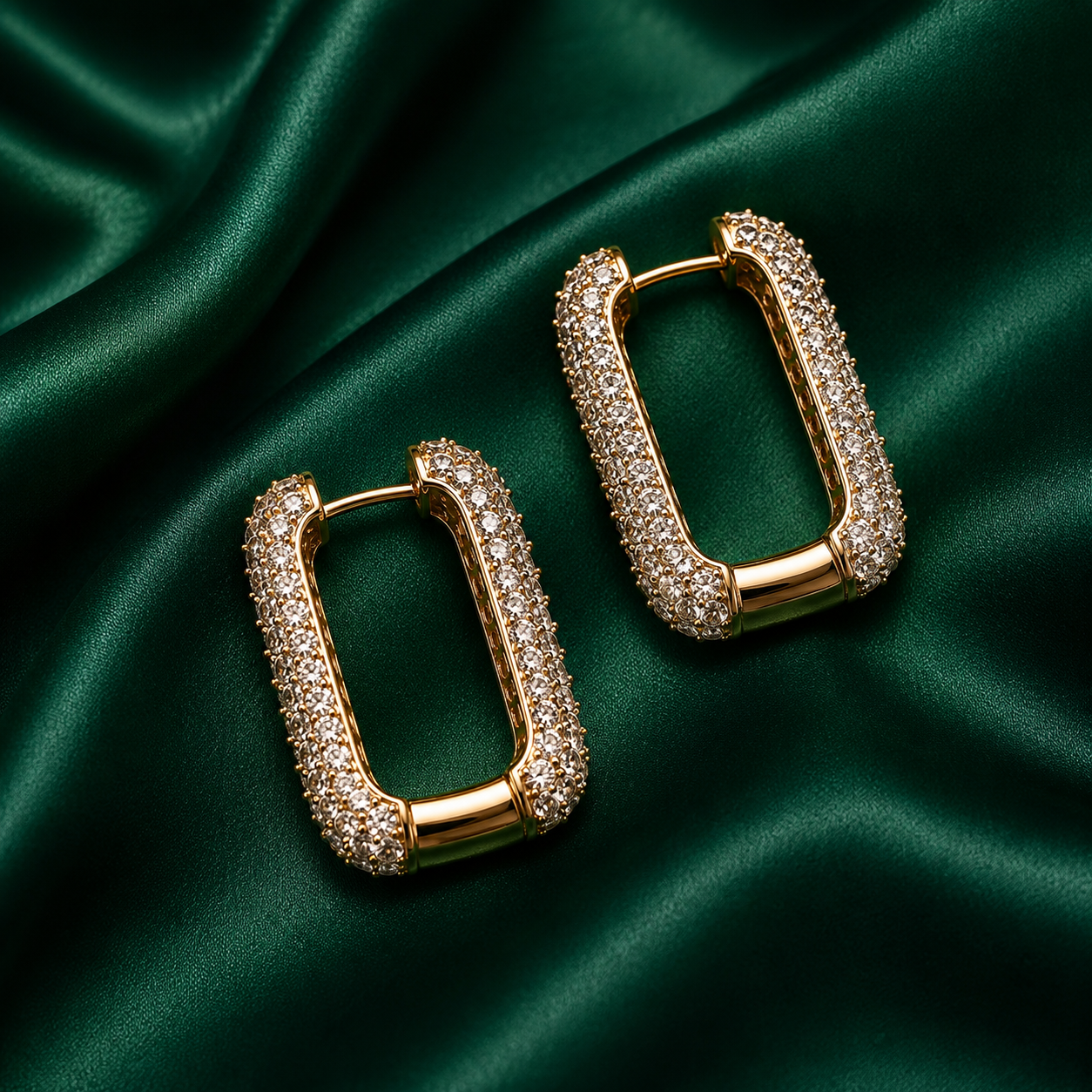 Golden Radiance – Creolen 3 cm