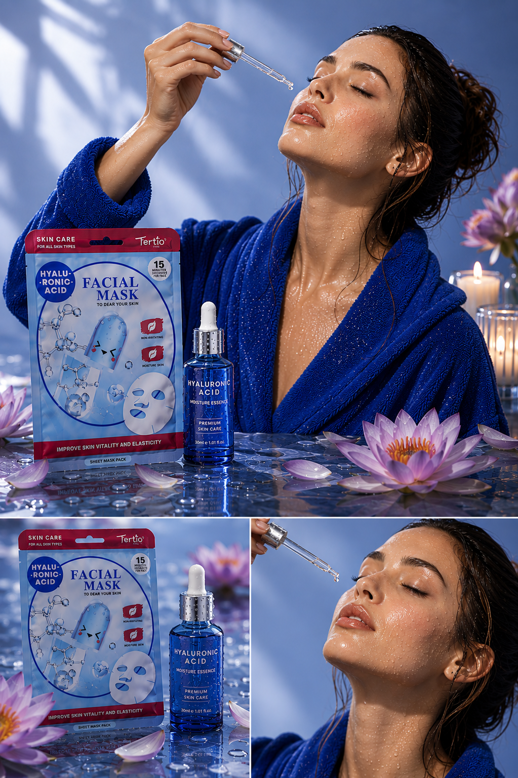 💙 Hyaluron Gesichtsmaske – Intensive Feuchtigkeit & Strahlender Glow