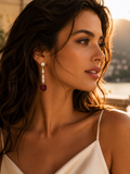 ✨ Elegante Ohrstecker mit roter Zirkonia ✨