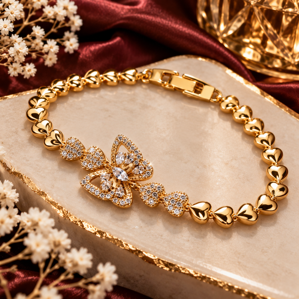 Elegantes Schmetterling Armband Gold 🦋✨