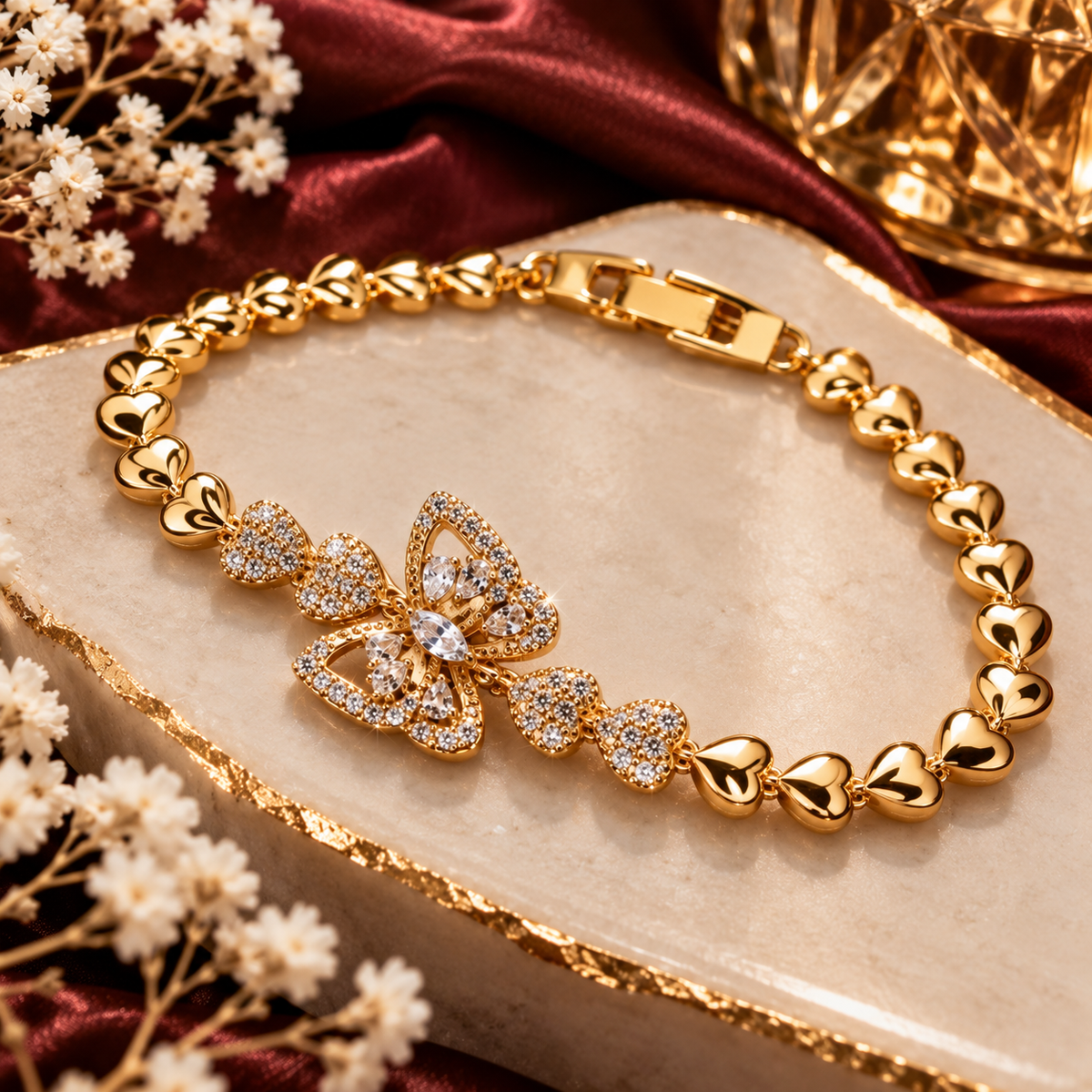 Elegantes Schmetterling Armband Gold 🦋✨