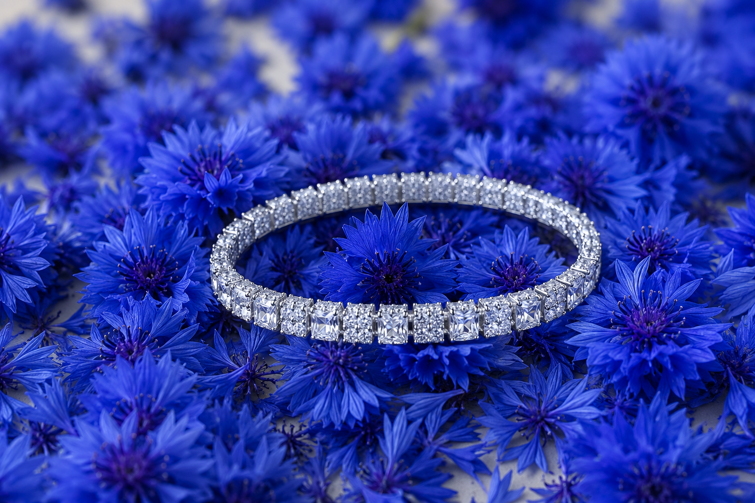 Platinum Sparkle – Luxus Tennis-Armband mit funkelnden Zirkonia
