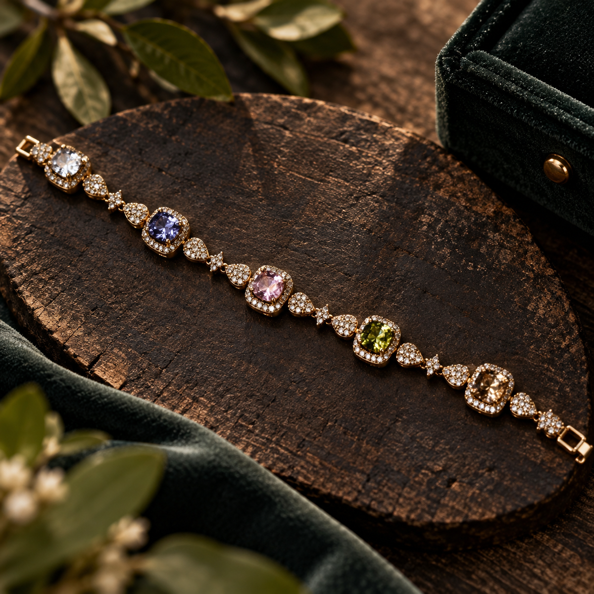 Elegantes Armband mit bunten Zirkonia ✨