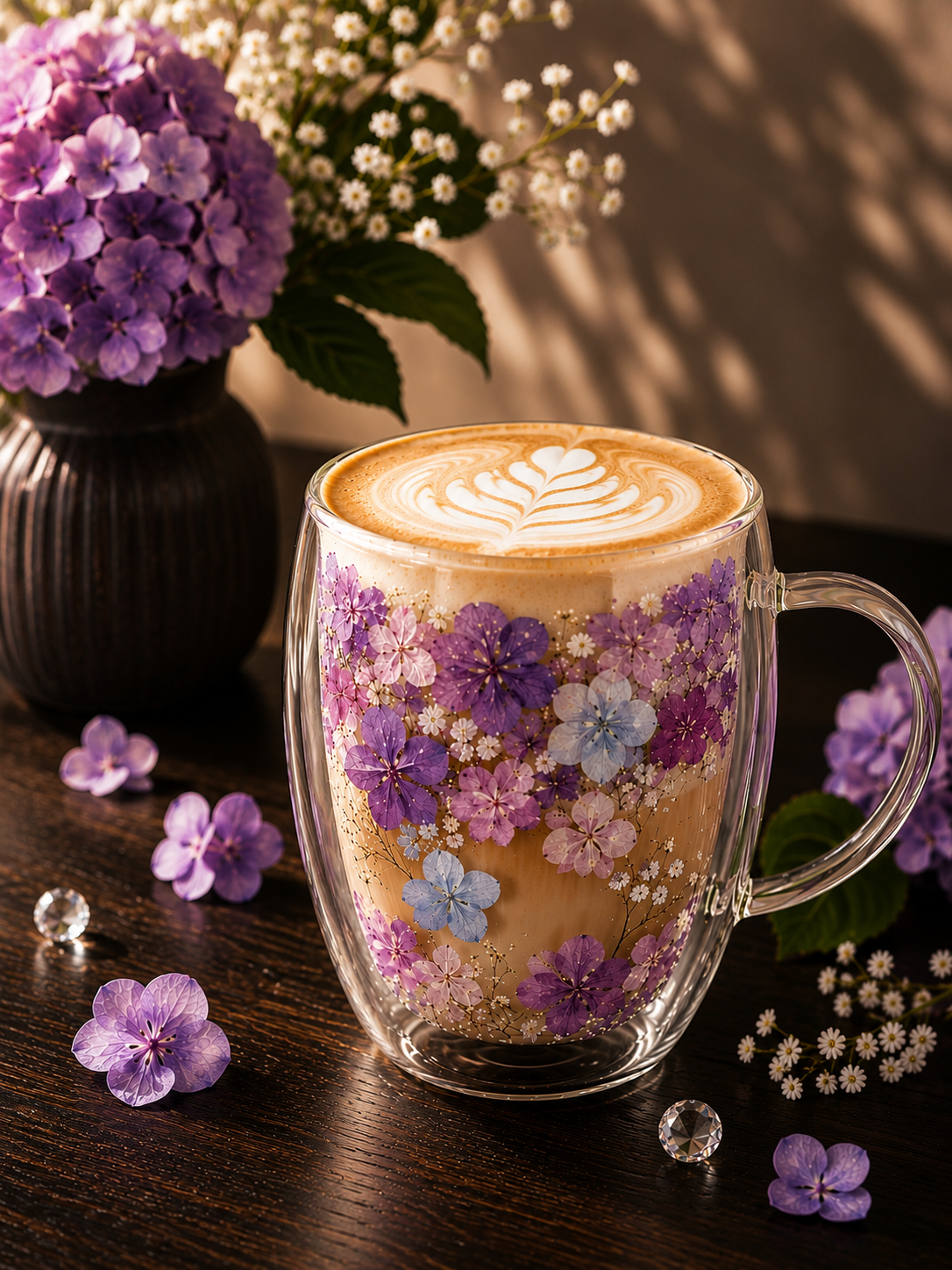 Hortensien-Thermoglas – Lavender Dream