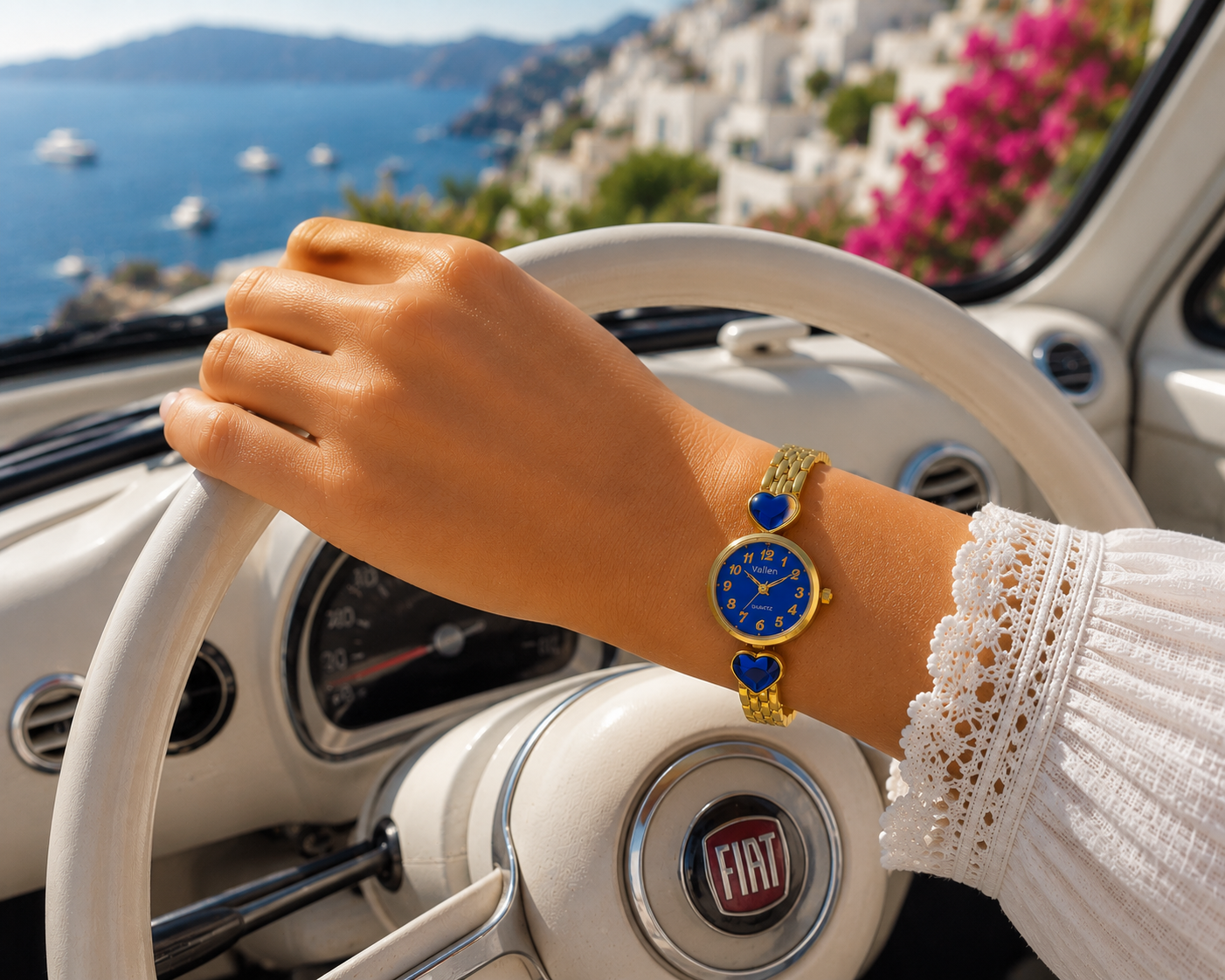 Blue Heart Luxury Watch – Damenuhr aus Edelstahl
