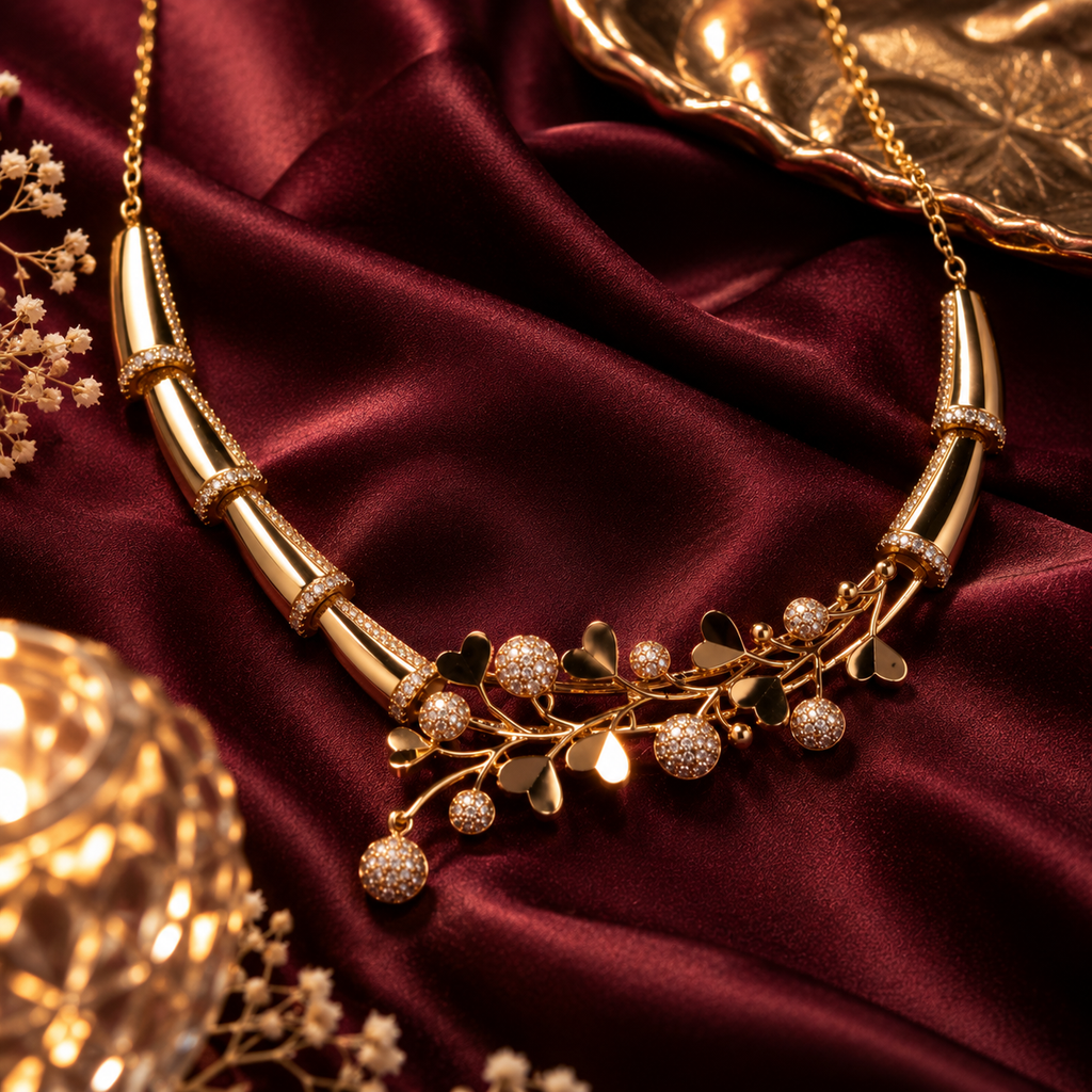 Goldene Blätter – Schmuck voller Magie 45-47 cm.