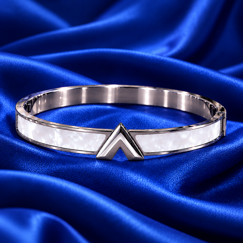 Armreifen Silver mit Perlmutt Design