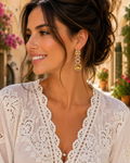 Elegante Statement-Ohrringe mit schimmerndem Zitronen-Limetten-Zirkonia – 6 cm