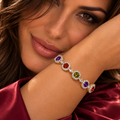 Damenarmband mit bunten Zirkonia ✨