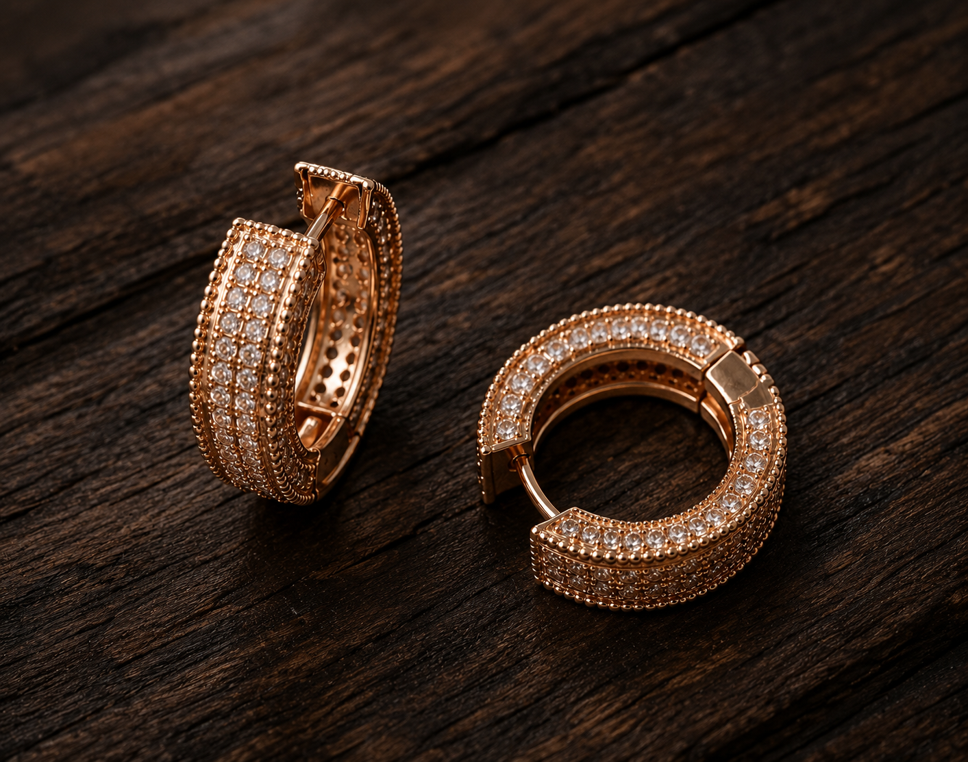 Elegante Creolen mit Zirkonia