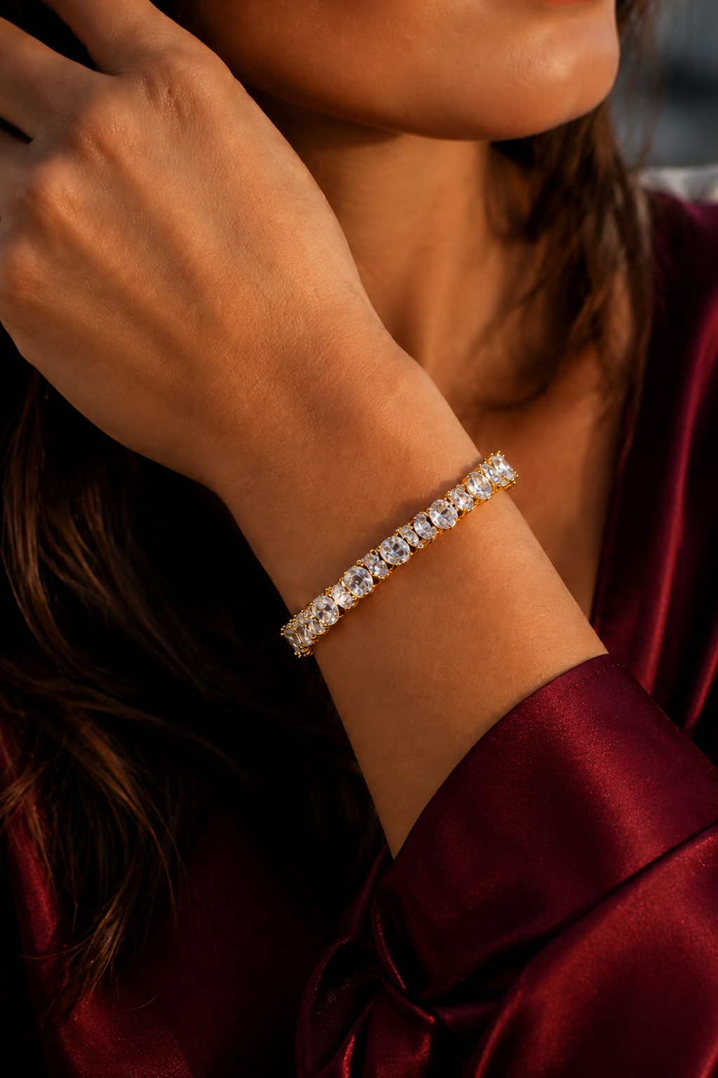 Luxus-Armband „Royal Crystal“ – Funkelnde Zirkonia & 18K Vergoldung