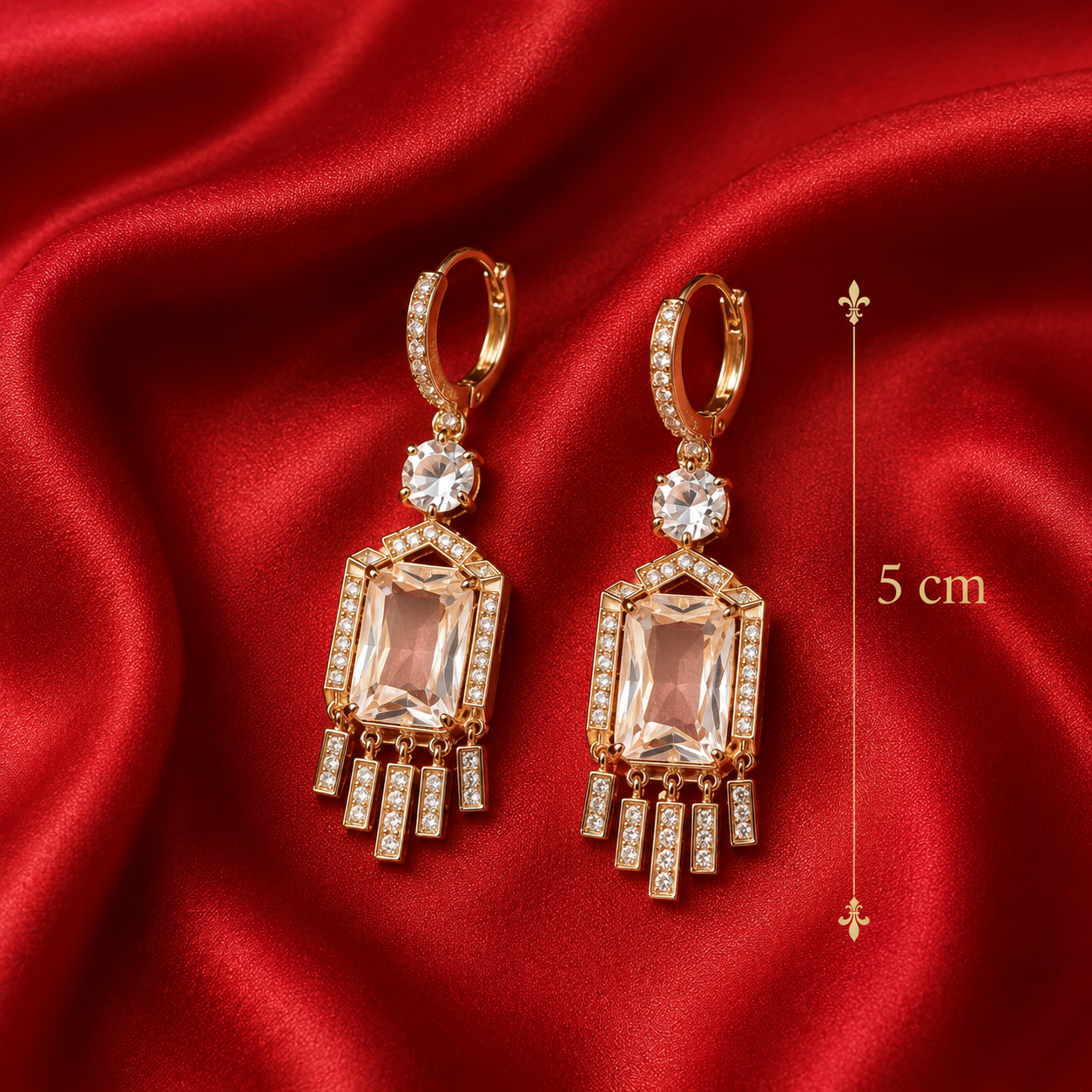 Golden Glamour – Elegante Ohrringe mit Zirkonia