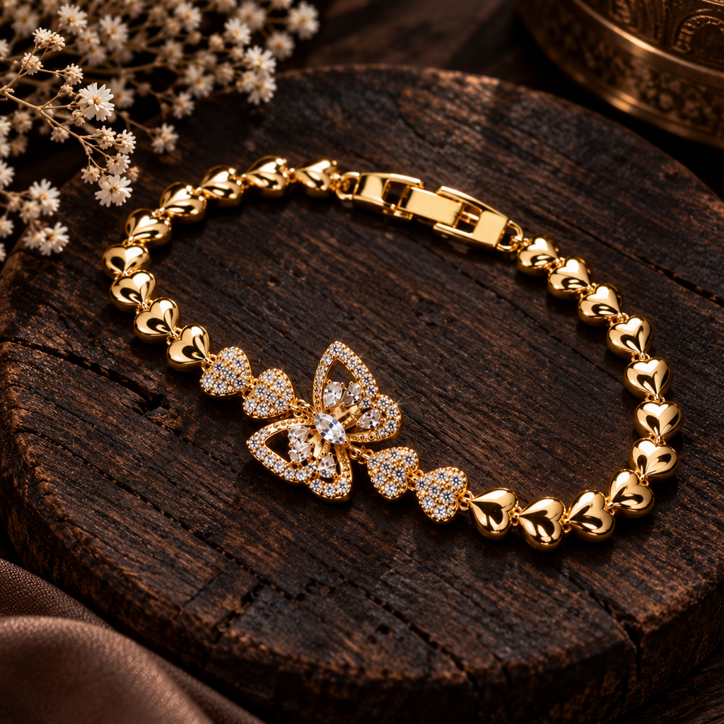Elegantes Schmetterling Armband Gold 🦋✨