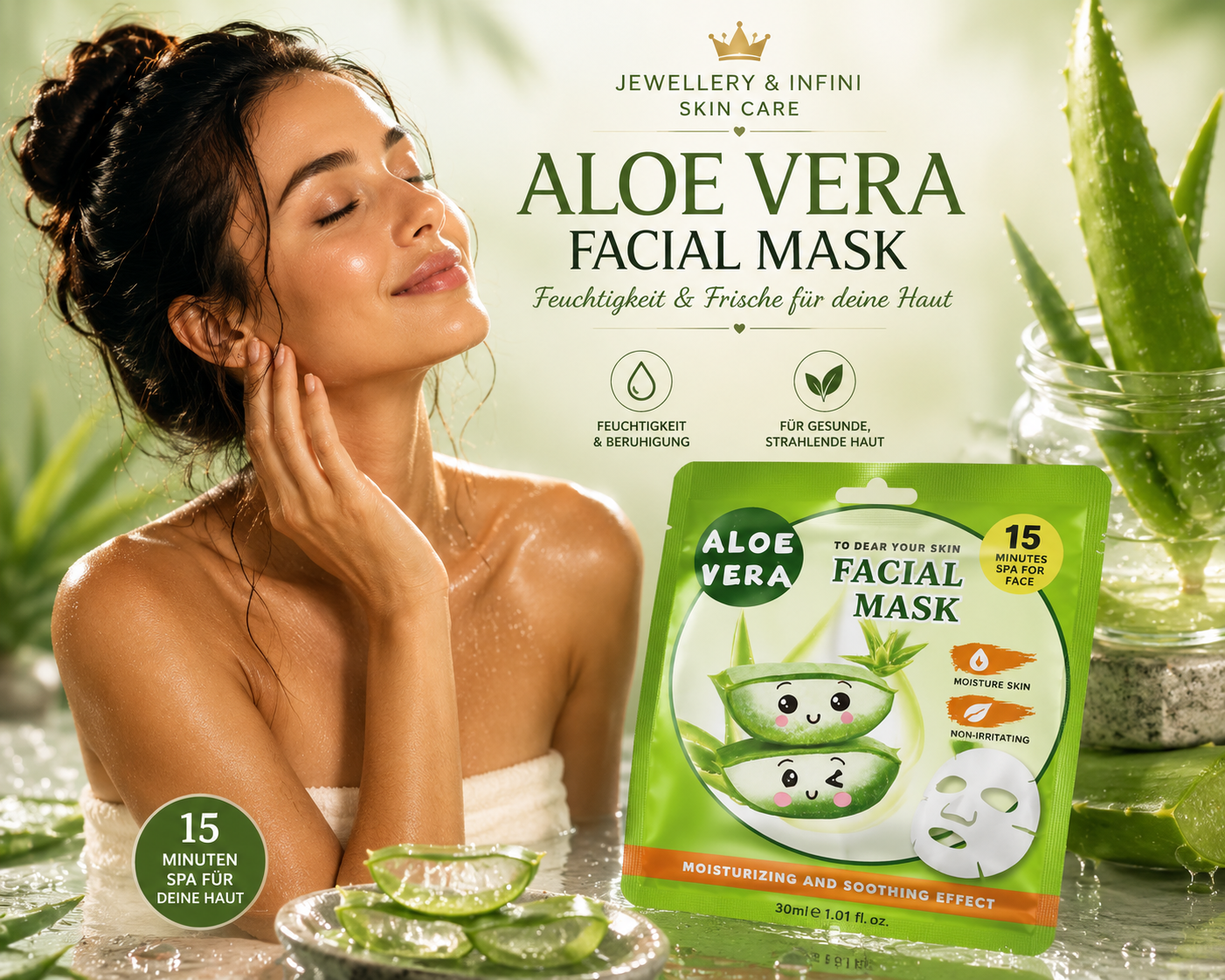 Aloe Vera Facial Mask – Natürliche Beruhigung für deine Haut 🌿💧