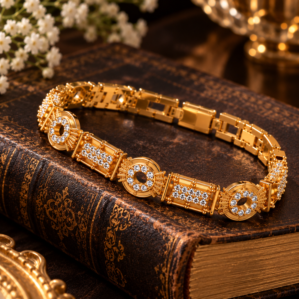 Elegantes 18K vergoldetes Zirkonia-Armband ✨