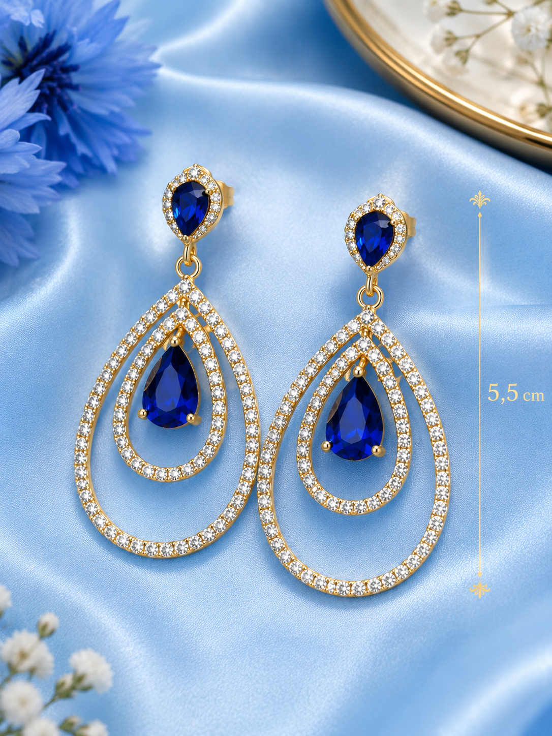 Royal Sapphire – Luxus Ohrstecker