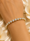 ✨ Zeitlose Eleganz – Vergoldetes Tennisarmband mit Premium-Zirkonia