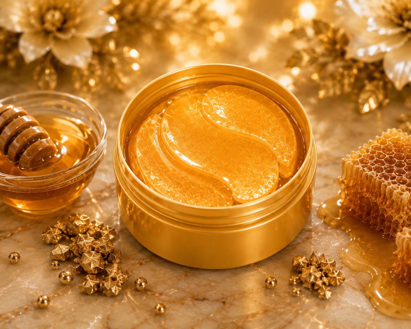 Honig und Gold – Kollagen-Augenpads