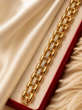 💎 Zeitloses Luxus-Armband – Gold & Funkelnde Zirkonia