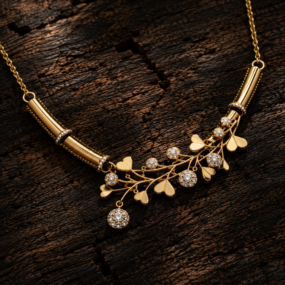 Goldene Blätter – Schmuck voller Magie 45-47 cm.
