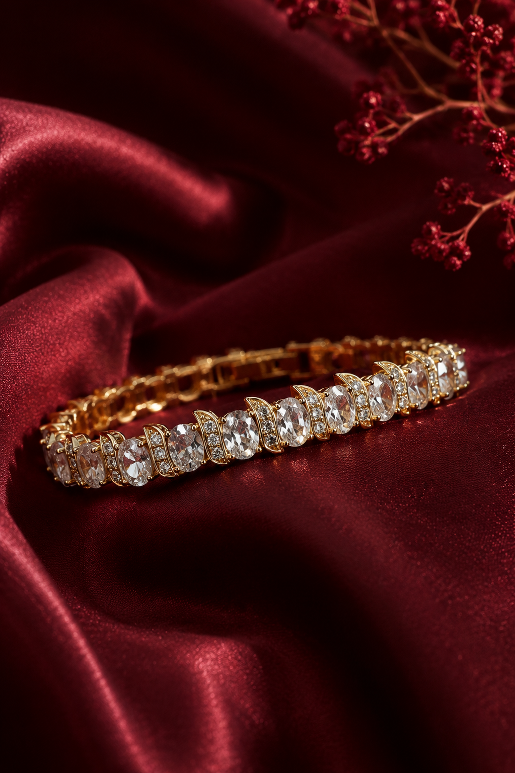 Luxus-Armband „Royal Crystal“ – Funkelnde Zirkonia & 18K Vergoldung