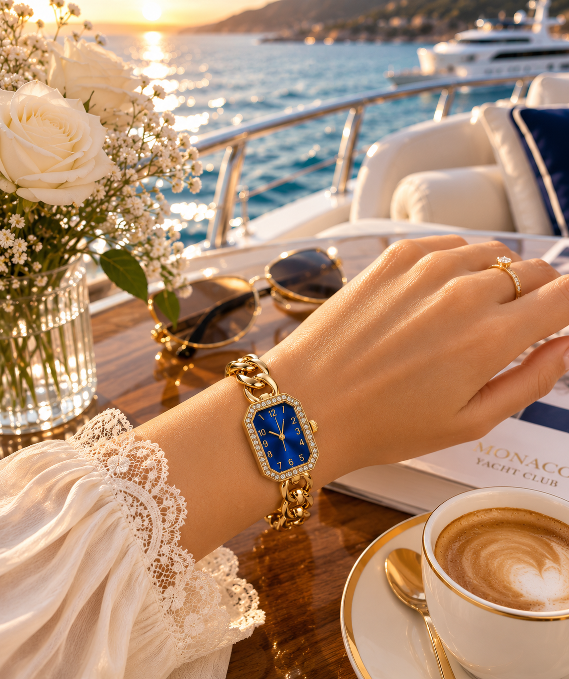 💙✨ Grafika – Damenuhr „Royal Blue Chain“ ✨💙