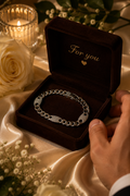 Platinum Cuban Elegance – Luxus Armband mit funkelnden Zirkonia