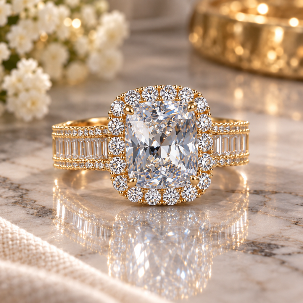 ZEITLOSE ELEGANZ  Ringgröße: 18  Chirurgischer Stahl mit 18K Vergoldung