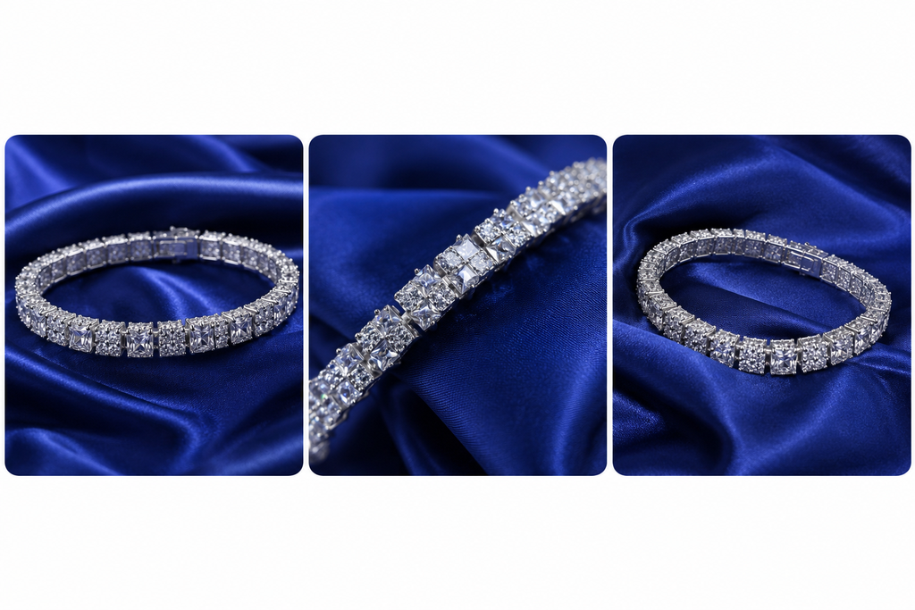 Platinum Sparkle – Luxus Tennis-Armband mit funkelnden Zirkonia