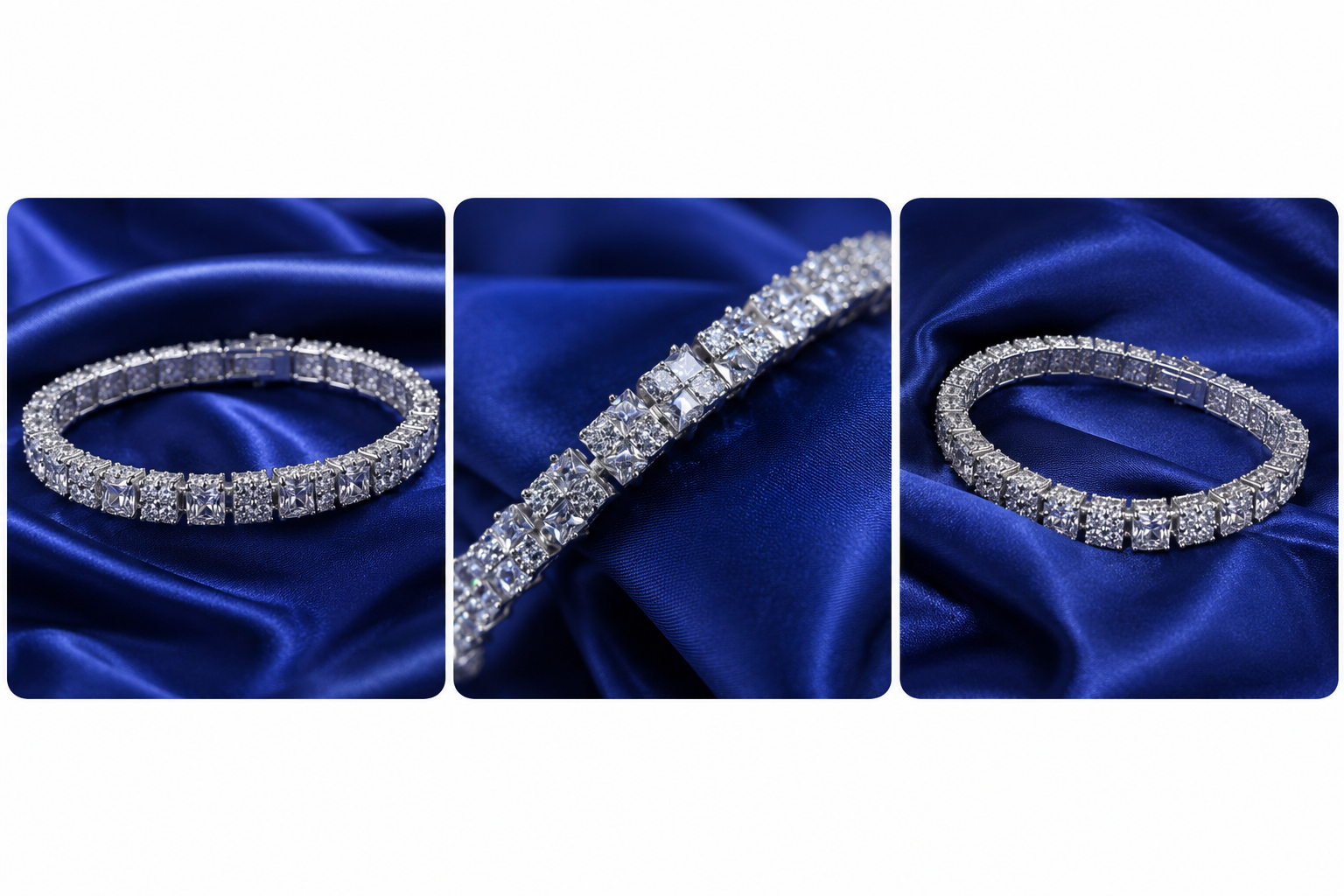 Platinum Sparkle – Luxus Tennis-Armband mit funkelnden Zirkonia