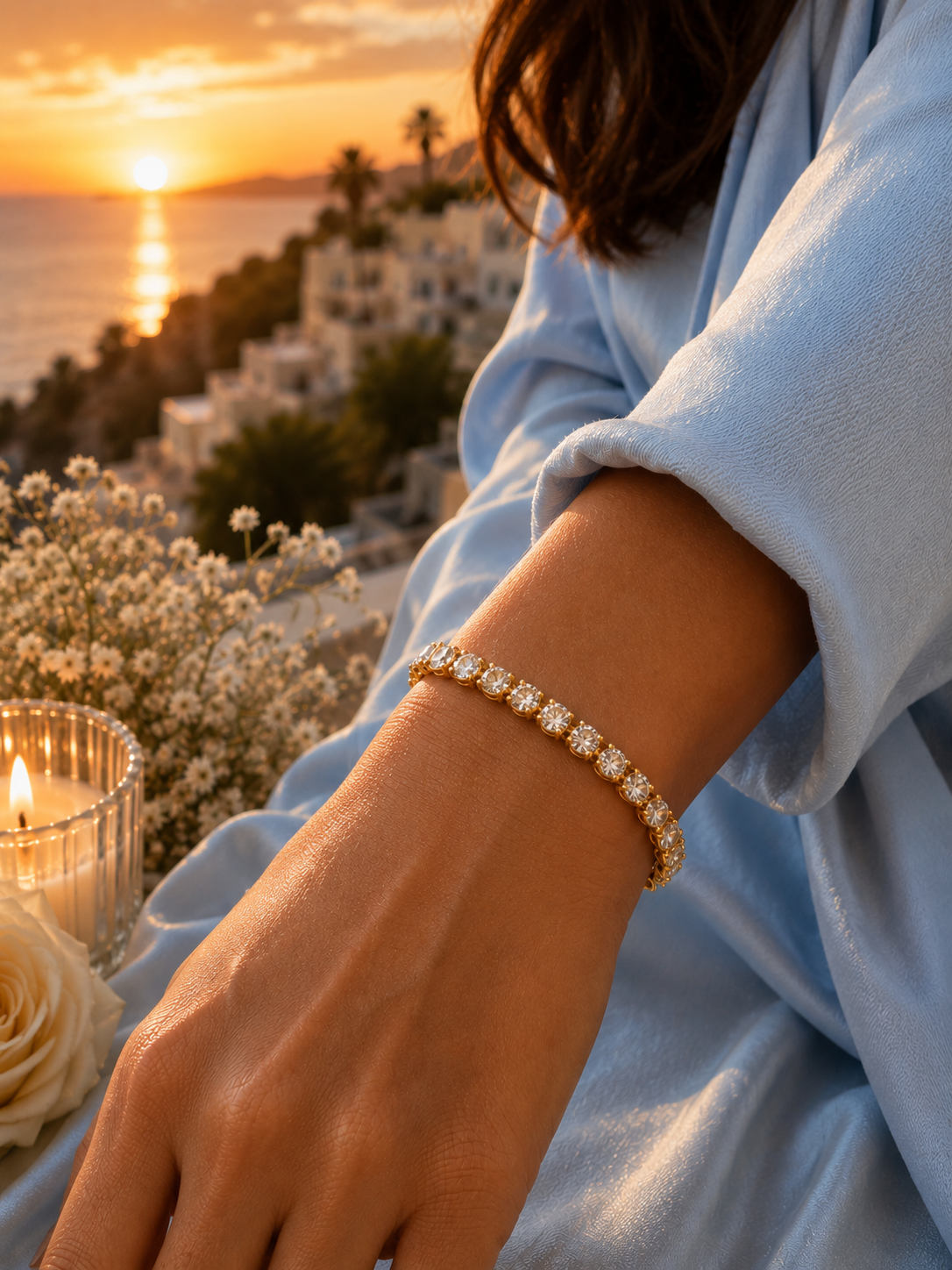 Zeitlose Eleganz – Vergoldetes Tennisarmband mit Premium-Zirkonia