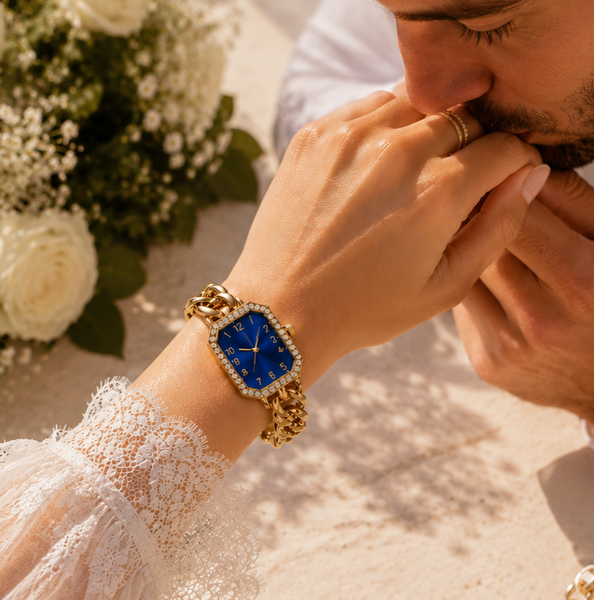 💙✨ Grafika – Damenuhr „Royal Blue Chain“ ✨💙
