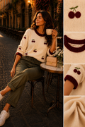 Kirsch-Pullover – Italienische Mode