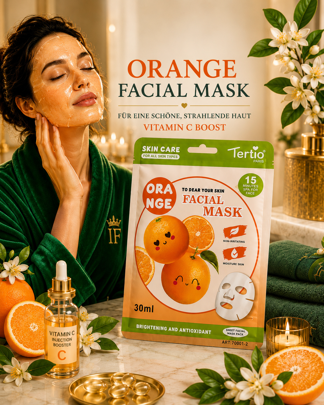 Orange Vitamin C Glow Gesichtsmaske | 30 ml