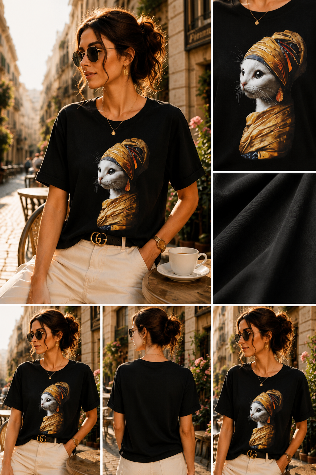 CAT ART T-SHIRT