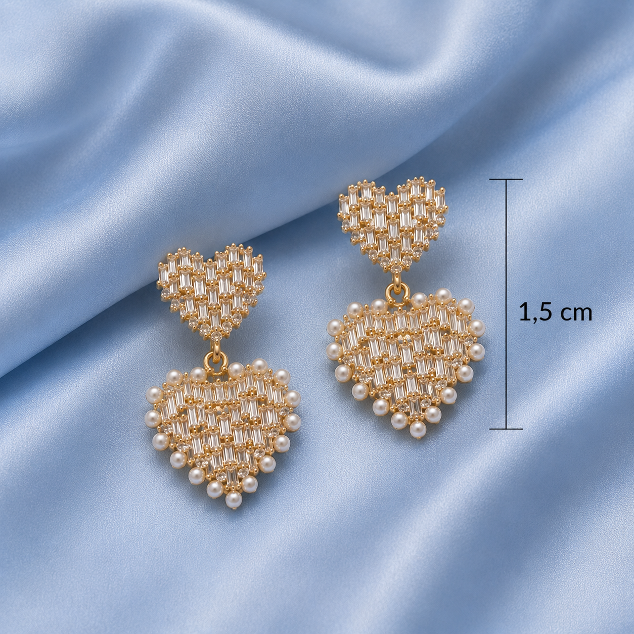 Pearl Heart – Elegante Herz-Ohrstecker