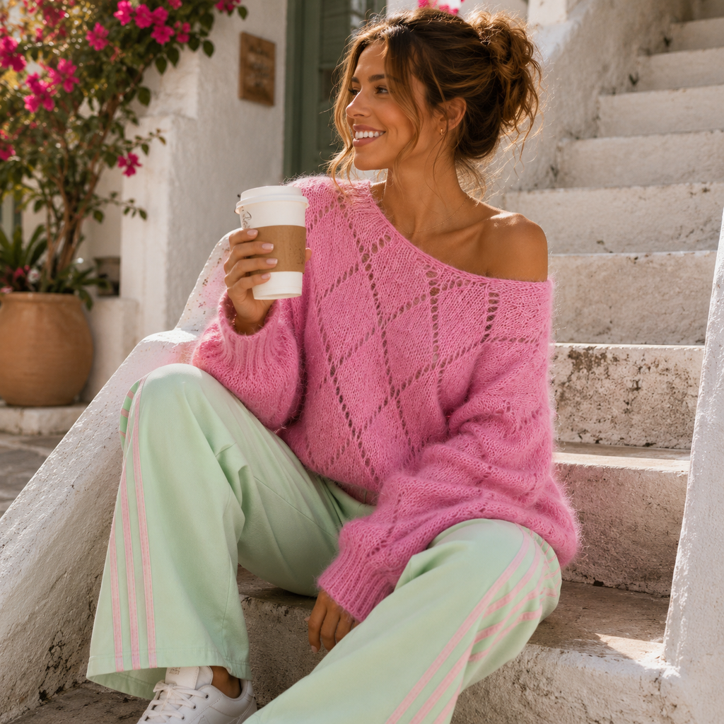 Flauschiger Oversize Pullover Rosa 💗